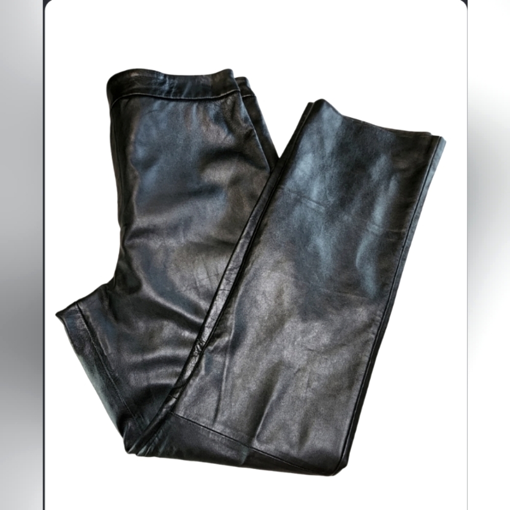 Margaret Godfrey vintage black leather pants